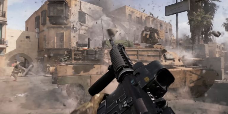 battlefield-6-screenshot-of-player-running-through-the-streets-by-a-tank
